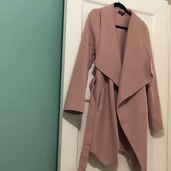 blush wrap coat